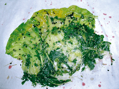 HOW TO MAKE SALAD CARPACCIO FOR GEESE AND PEOPLE