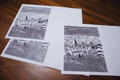 The first half of the finished print The first half of the finished print