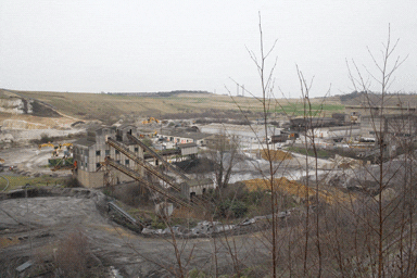 The quarry workings, which finally closed at the end of March The quarry workings, which finally closed at the end of March