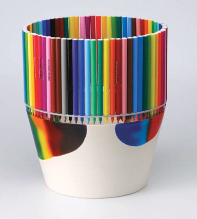 Painting a Fresco with Giotto #1, 2005, a faïence bowl with felt-tip pens Painting a Fresco with Giotto #1, 2005, a faïence bowl with felt-tip pens