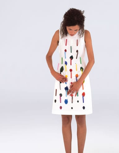 Restarted dress with felt-tip pens, 2005 Restarted dress with felt-tip pens, 2005