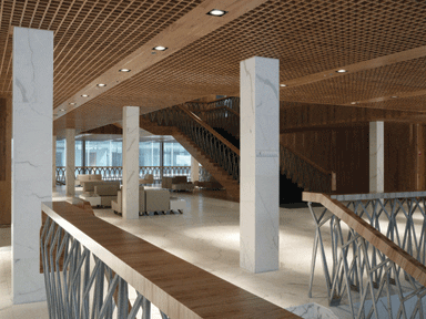 The Novartis visitor centre by Peter Markli