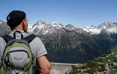 Rem Koolhaas looking over a mountain