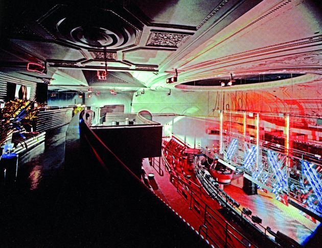 A view from the balcony to the dancefloor of Studio 54 at 254 West 54th Street. The building was originally the Gallo Opera House. Credit: Jaime Ardiles-Arce