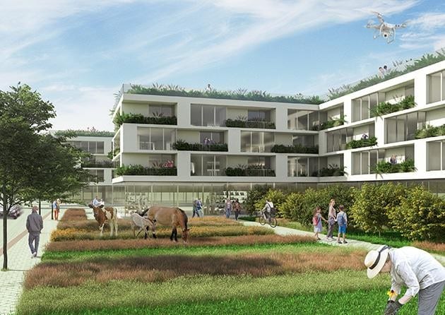 RIVERSIDE Tirana - neighbourhood rendering - Stefano Boeri Architetti 