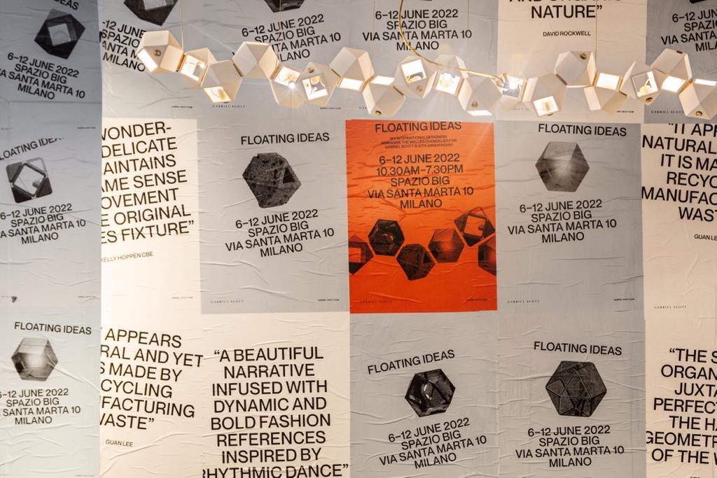 milan design week 2022, gabriel scott, floating ideas milan, lighting design, pendant lamp, iconeye, design, ICON magazine
