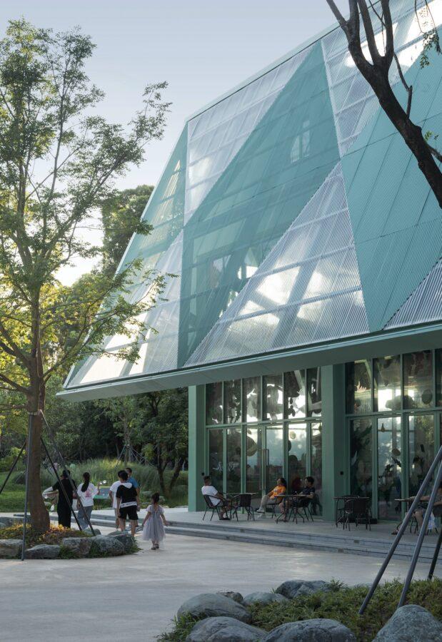 Four Roof Pavilion Found Projects Schneider Luescher Shenzhen exterior architecture pastels