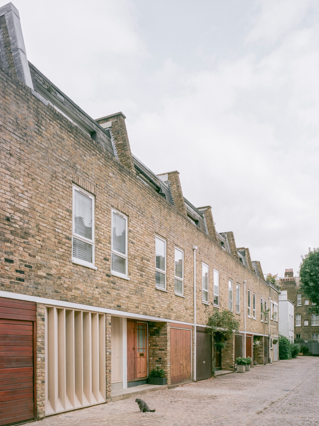 Trewhela Williams London house mews minimalism facade garage