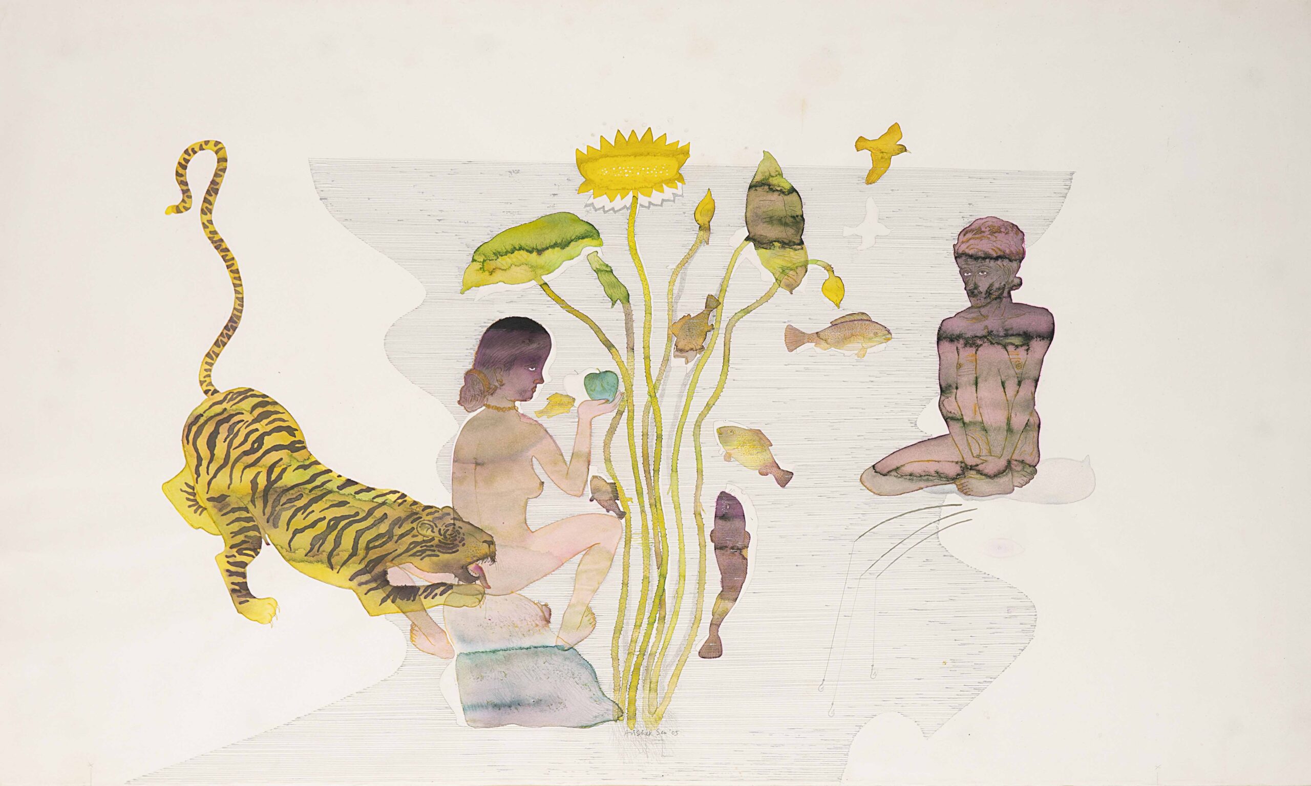 MAP art & photography museum bangalore collection Untitled (Virility), Avishek Sen. 2005. Watercolour on paper