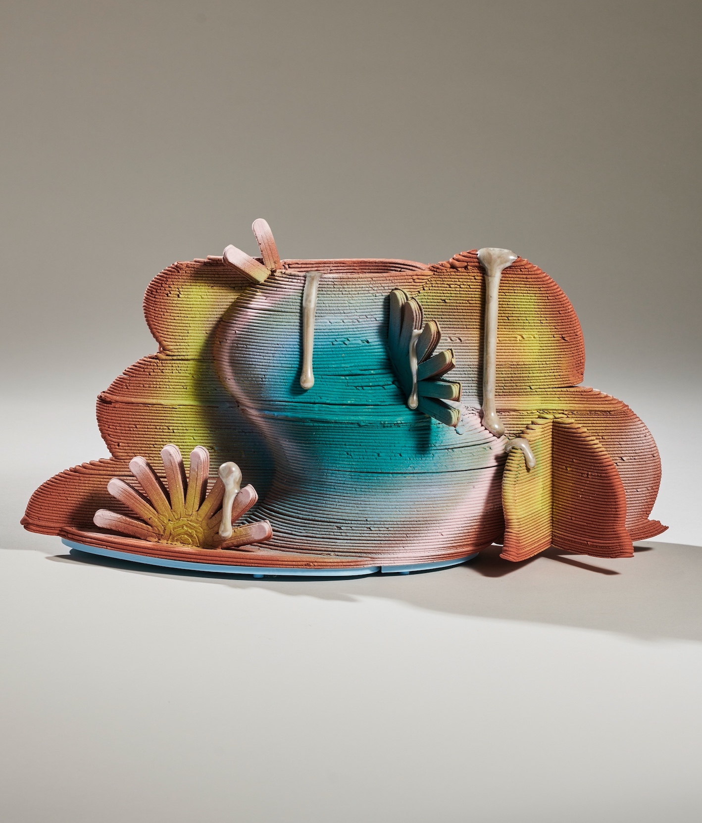 Jolie Ngo XL Memory Palace Vessel in Taos, a unique vessel in terracotta. Made and designed by Jolie Ngo, USA