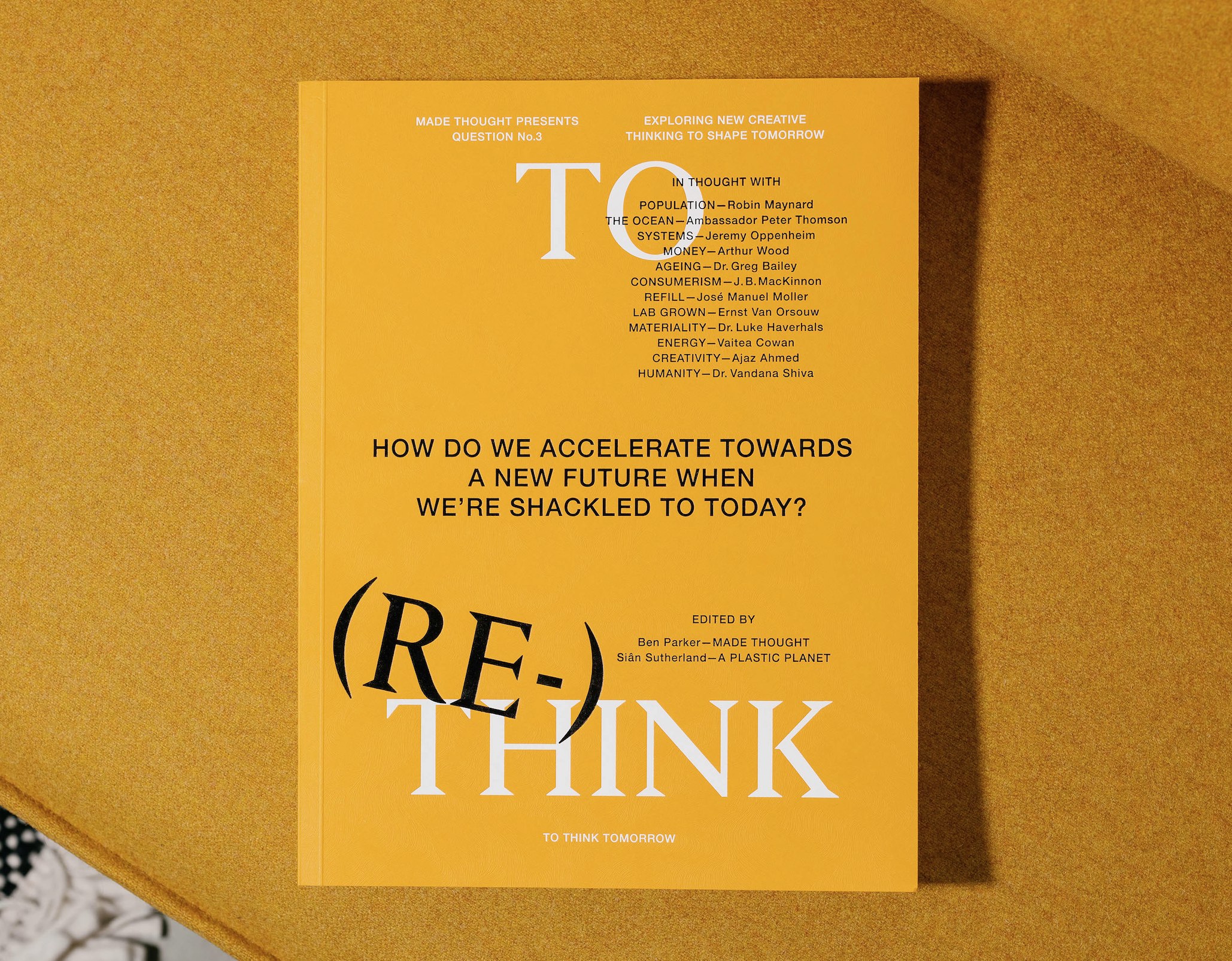 Made Thought journal To Think Tomorrow book cover yellow