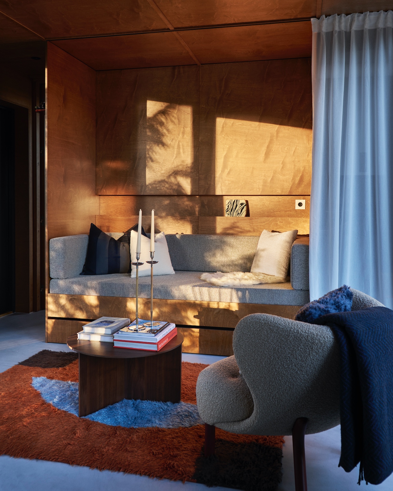 Landet Stay Andreas Martin-Löf interior 8 Holland Street wood walls living room sofa sunlight