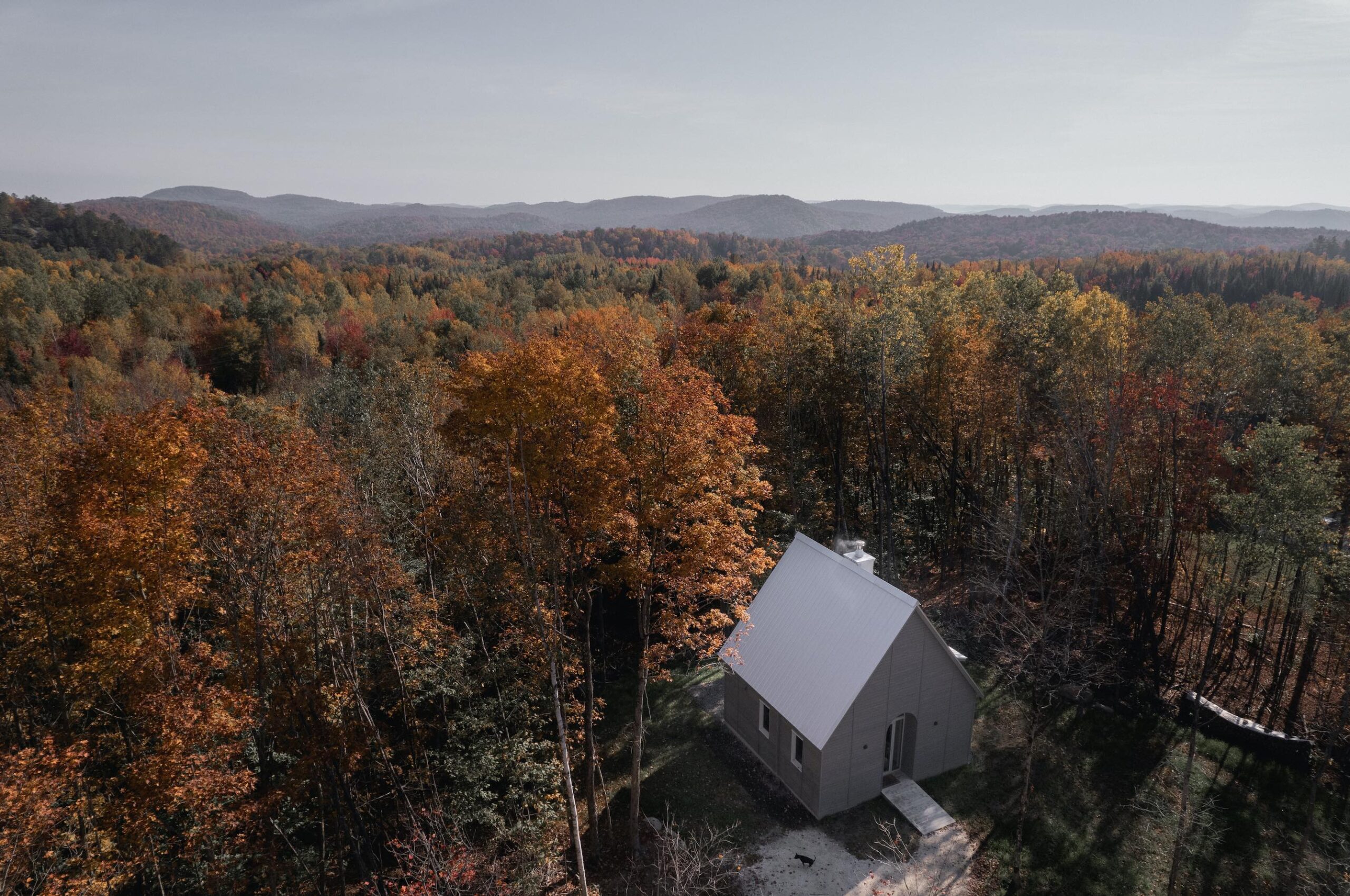 Kanta Cabin exterior view Canada forest
