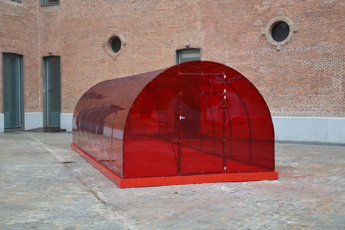 Lisbon Architecture Triennale 2022, Terra, Lisbon, Architecture, Sustainability, El invernadero rojo Patrick Hamilton, iconeye, ICON magazine