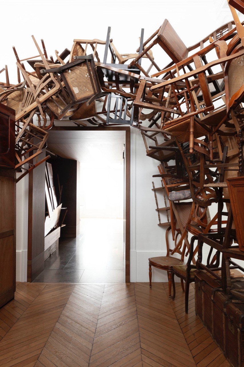 Nest in Liaigre Tadashi Kawamata chairs Liaigre Paris