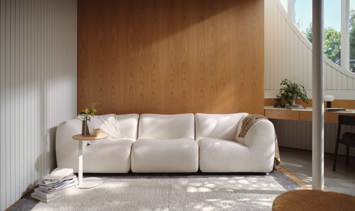 King Living white sofa feature